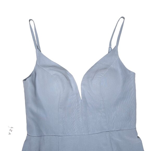 Azazie Ezra NWT size A4 Dusty Blue Dress With Lace Detail Elsa ball gown dress - Picture 14 of 15